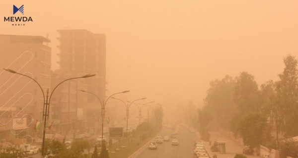 شەپۆلێكی خۆڵبارین ناوچەكانی كوردستان دەگرێتەوە و خێرایی با چالاك دەبێت