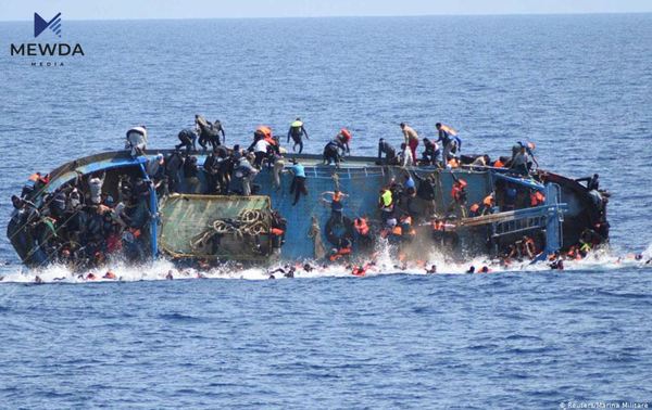 بەلەمێکی کۆچبەران نوقمبوو