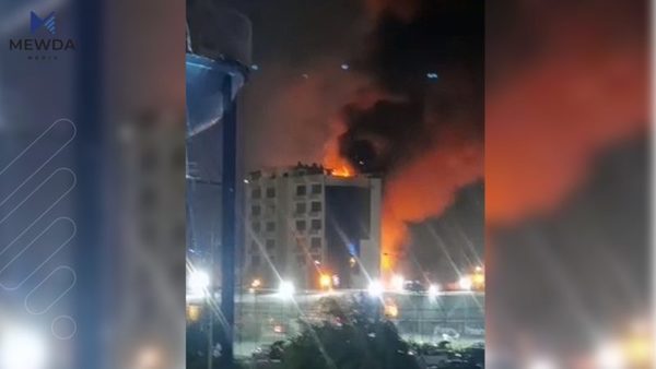 بە ڤیدیۆ... ئاگر لە هۆتێلێکی شاری هەولێر کەوتەوە