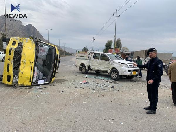 لە رووداوێكی هاتوچۆدا 11 كەس بریندار بوون