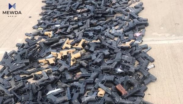 ئاسایشی گەرمیان دەستی بەسەر 213 پارچە دەمانچەدا گرت