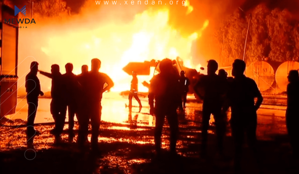 ئاگرێکی گەورە لە هەولێر کەوتەوە