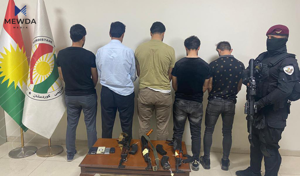 بەهۆی شەڕە تەقەوە لە هەولێر پێنج کەس دەستگیرکران