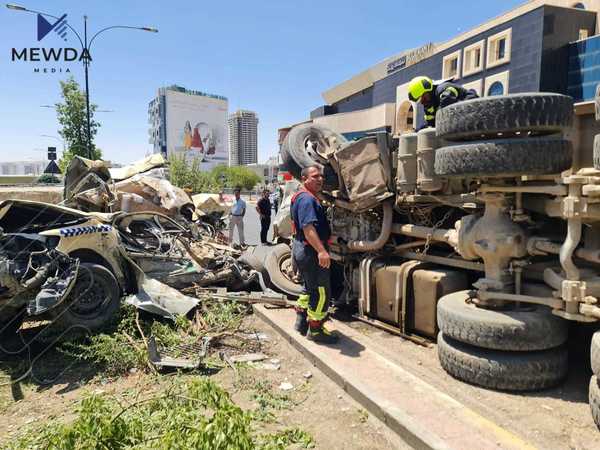 لە سلێمانی رووداوێکی سەختی هاتوچۆ روویدا
