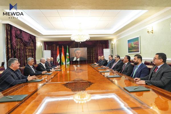 بافڵ جەلال تاڵەبانی و موسەننا سامەرائی کۆبوونەوە