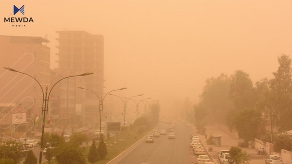 شەپۆلێكی خۆڵبارین روو لە هەرێمی كوردستان دەكات